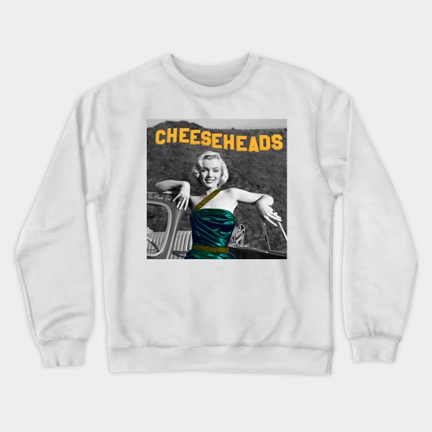 Marilyn at the Cheeseheads Sign in Hollywood Crewneck Sweatshirt by Rad Love